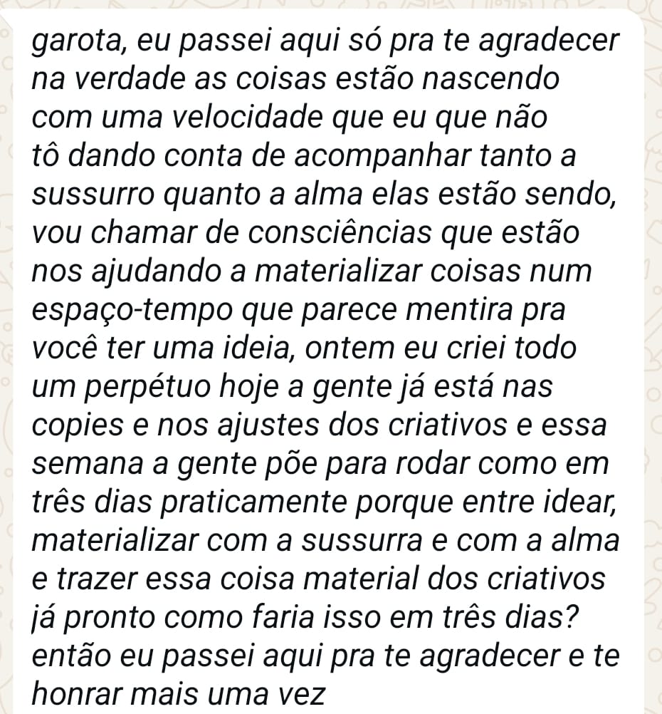 Depoimento de aluna do ecossistema