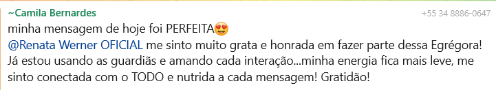 Depoimento de aluna do ecossistema