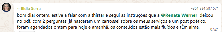 Depoimento de Ilidia Serra