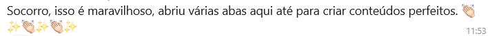 Depoimento de aluna do ecossistema